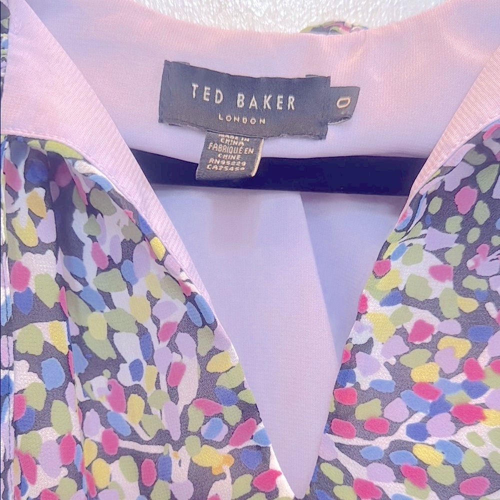 Ted Baker London Karlie Multicolor Black Smocked Detail Tiered Mini Dress - Picture 3 of 9
